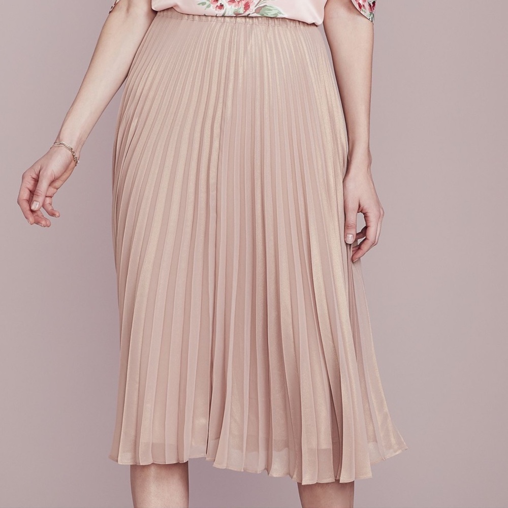 Lc Lauren Conrad metallic pleated skirt